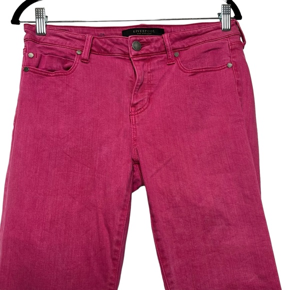 Liverpool The Crop Skinny Dark Pink Jeans Size 6/28 - Picture 5 of 13